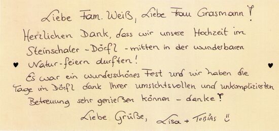 Lob der Hochzeit Schleser