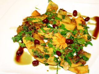 Kürbis-Vorspeise mit Dirndloliven