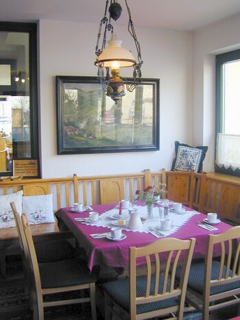 Frühstück am Jogltisch