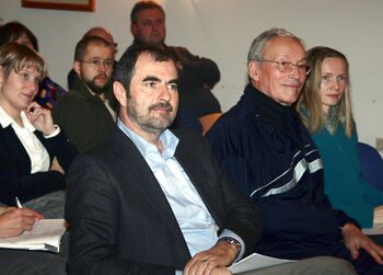 ExlandesratJosef Plank, Heinz Wohlmeyer bei Einmoderation