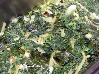 Mangold und Lauchgemüse