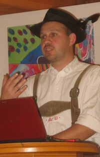 Karl Plank bei Vortrag