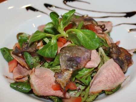 Entenbrustsalat - Topinampurstücke