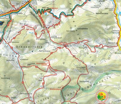 Kartenausschnitt Grohmann der Frankenfelser Wanderkarte