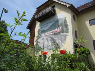 Fahrt mit der Mariazellerbahn - Bild auf dem Steinschalerhof