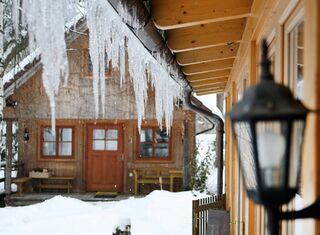 Marinahaus im Winter vom Wintergarten Morgensonne