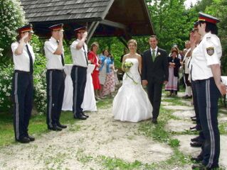 Spalier nach der Trauung