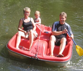 Tretboot auf dem Steinschaler Teich