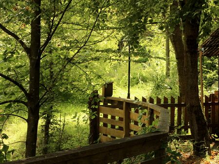 Blick aus Garten vom Teichhaus ("Zimmer 23")