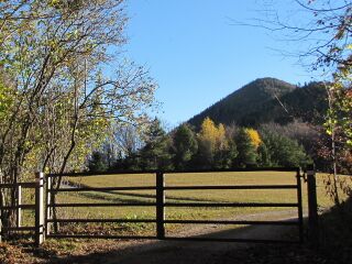 Blick über Gatter auf Kalteneck