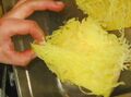 Spagetti-Kürbis nach dem Kochen
