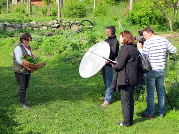 Garten-Frieda als "Fernsehstar"