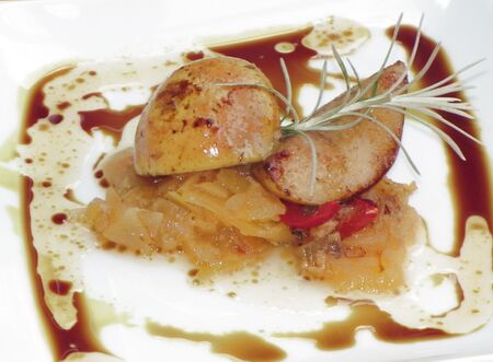 Vorspeise mit Birne und Kürbis